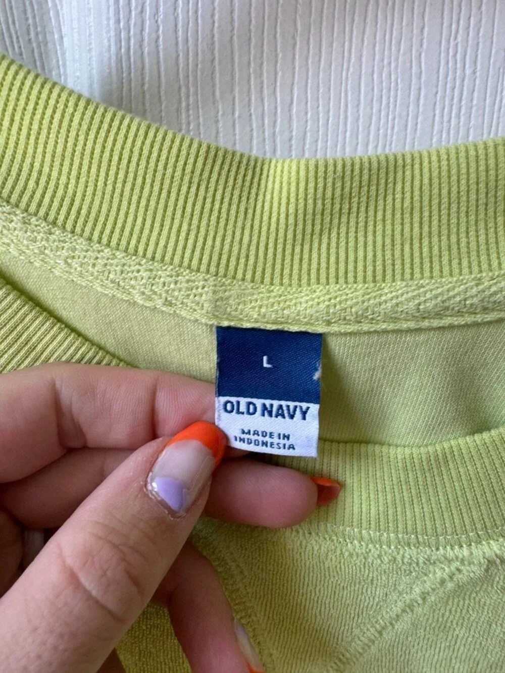 Lime Green Terrycloth Sweatshirt for Beach and Pool